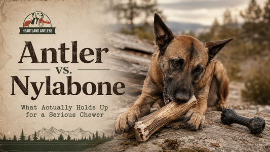 Antler vs. Nylabone: What Actually Holds Up for a Serious Chewer