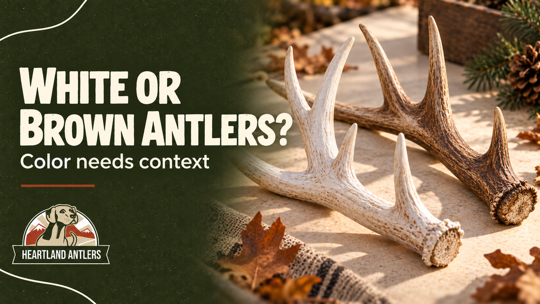 White or brown antlers?. Color needs context