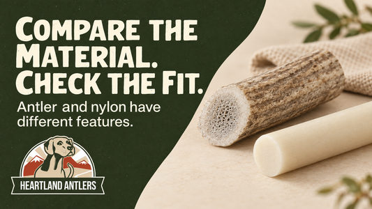 Heartland Antlers guide to comparing antler and nylon material features and fit