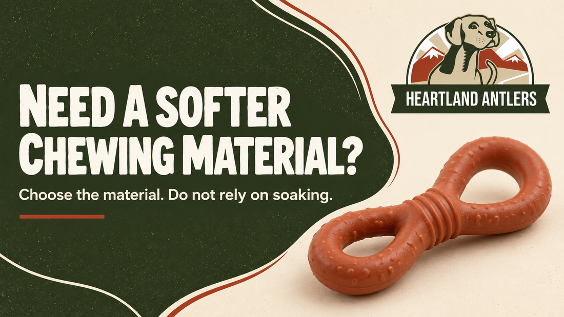 Choose an appropriate softer material instead of relying on an antler soak