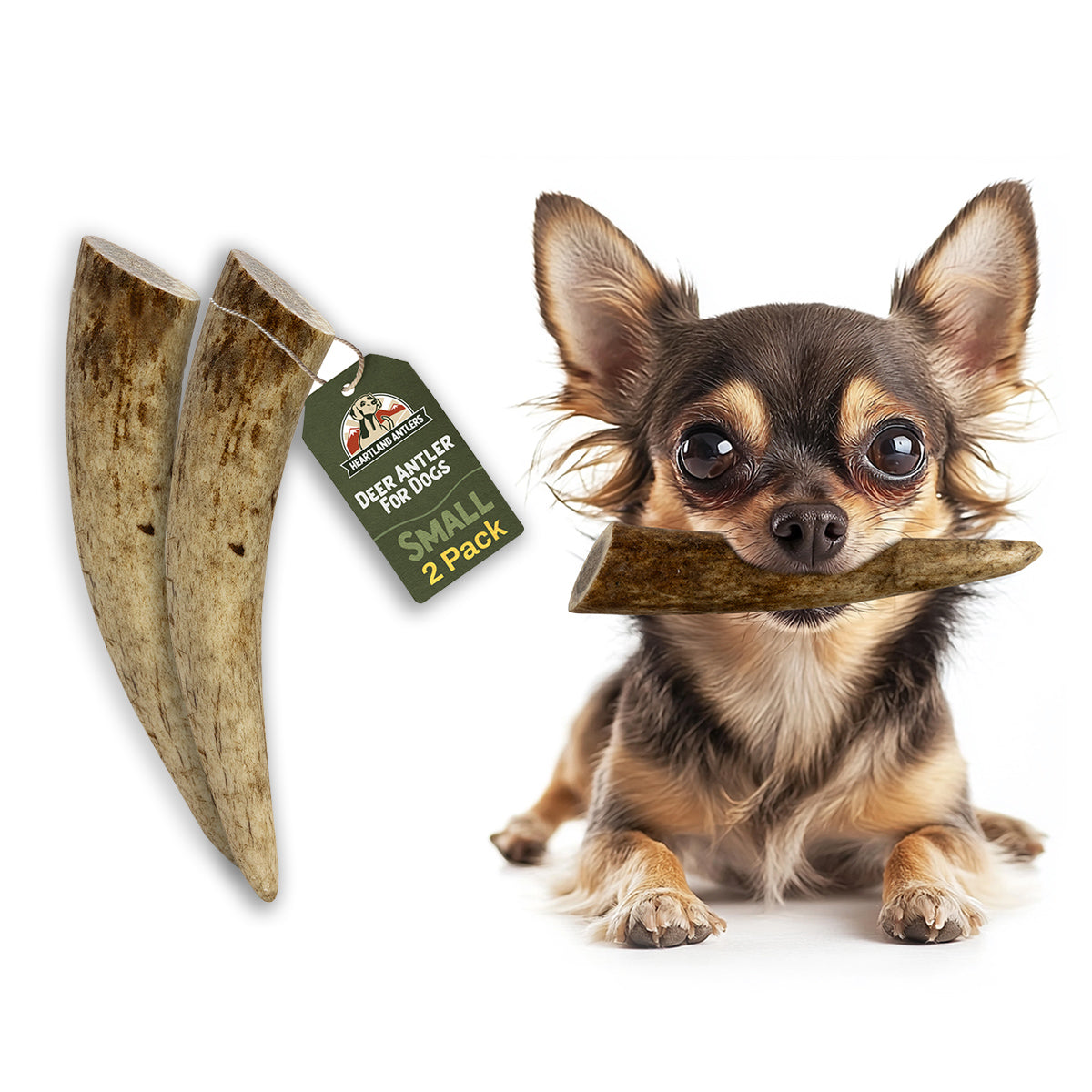 Deer Antler Chew - Small (Dogs 5-25 lbs) | 2-pack