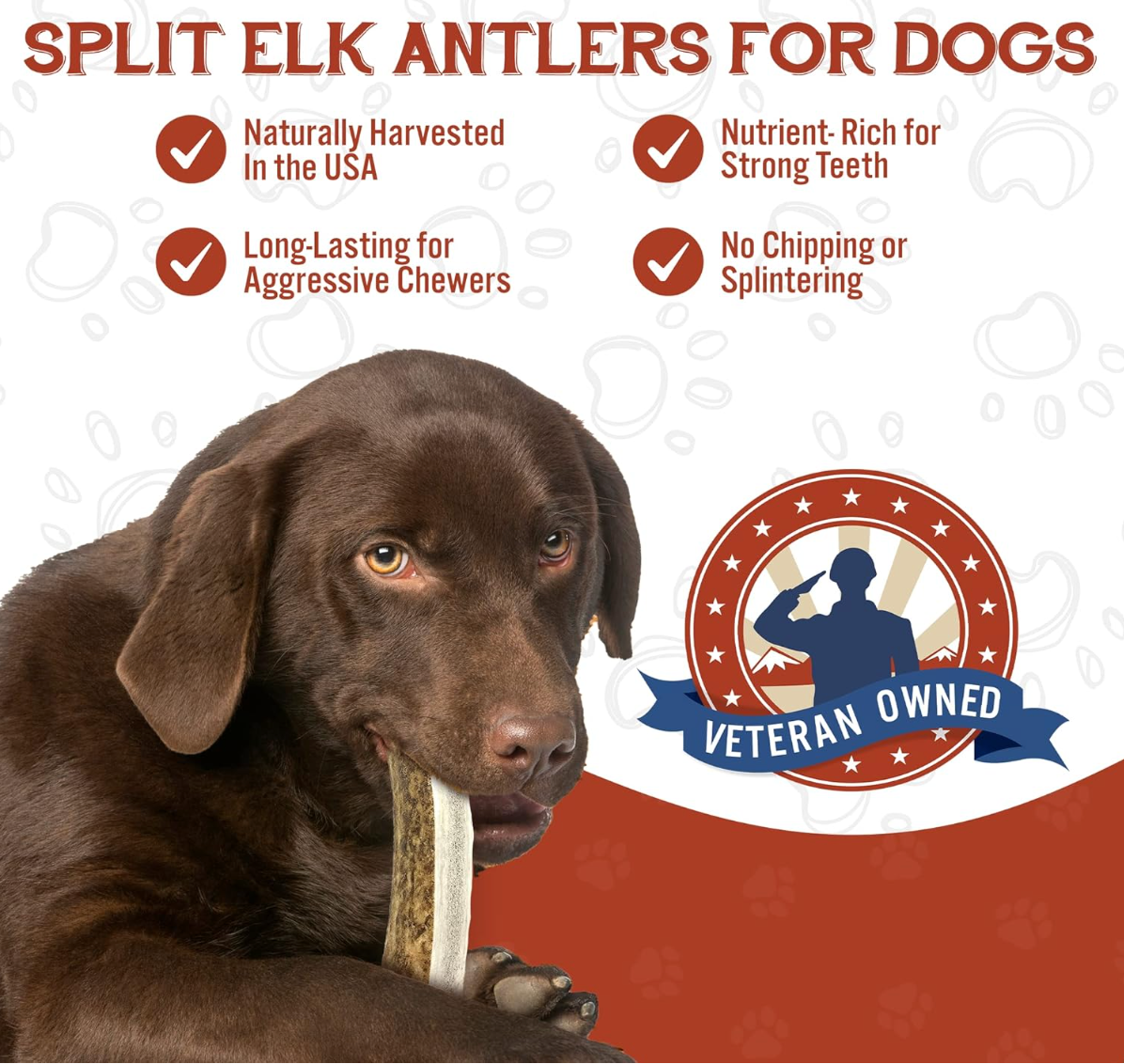 Split Elk Antler Chew - Large