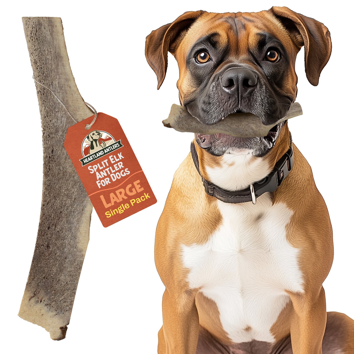 Split Elk Antler Chew - Large (Dogs 45-65 lbs)